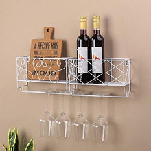 Scaffale da appendere alla parete per vino, in ferro, a doppio strato, per riporre vino, decorazione per la casa,