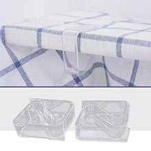 LGLG - Set di 4 mollette per tovaglia, in plastica, trasparente, per casa, cucina, ristorante, erbacce, picnic, patio e feste, 6,3 x 5,2 cm
