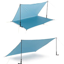 ENCOFT Parasole Vela Esterno Impermeabile, Vela Ombreggiante Tenda Rettangolare 3x4.5m con 6 Corda Anti UV Solare per Giardino Patio Viaggio, Blu