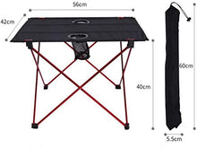 Tavolo da picnic all'aperto Tavolo pieghevole ultraleggero con portabicchieri, Campo portatile in alluminio Picnic Pieghevole Scrivania con sacchetto di trasporto, ottimo per viaggi all'aperto BBQ Esc