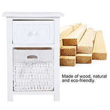 Accanto al Tavolo 2pcs / Set Semplice Comodino in Legno Comodino Night Stand con Cassetto E Cestino di Stoccaggio