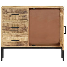 vidaXL Legno Massello di Mango Credenza Rialzata con 3 Cassetti 1 Armadietto Stile Rustico Raffinata Resistente Buffet Madia Mobile Cucina 88x30x71 cm