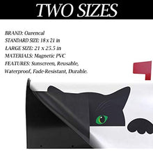 Carino gatto nero con occhi verdi cassetta delle lettere copre magnetico divertente animale gattino Halloween giardino cortile decorazione casa dimensioni standard 53,3 cm x 45,7 cm