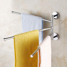 Portasciugamani a parete per bagno inclinabile Scaffale portasciugamani girevole (3 bracci)