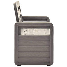 Tidyard Cassapanca da Giardino per Esterno in Plastica,Panchina con Schienale e Braccioli a 2 Posti,132,5 x 58 x 89 cm,Antracite