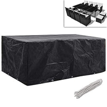 Lechnical Pratico Set di 2 Fodere per mobili da Giardino, Fodera per mobili da Giardino in polietilene Nero, Set 2 Pezzi 229 x 113 x 73 cm (Lunghezza x Larghezza x Altezza) -con 8 Fori
