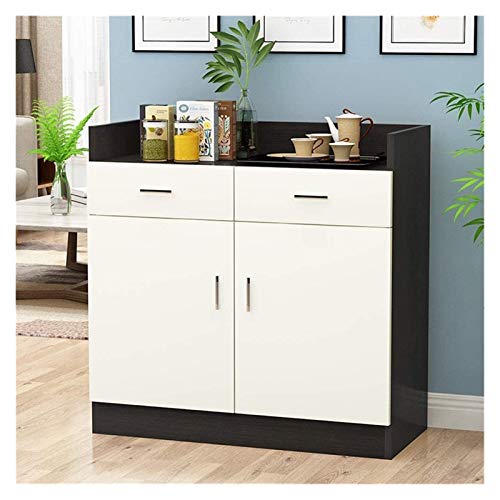 HLZY Armadio Laterale Accento, armadi da Cucina Storage Cucina Credenza Pranzo a Buffet Server Gabinetto Armadio a Terra Bagagli Toracica for casa Sala da Pranzo (Color : Black And White)