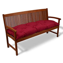 Beautissu Cuscino per panche Flair BK ca.100x50x10 cm soffice e Comodo - per panchine da Giardino e dondoli - Rosso