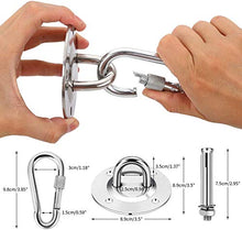 FANDE Gancio per Soffitto,Acciaio Inossidabile 360° Ruote Gancio Appendiabiti,capacità di Carico Fino a 450KG, Yoga, Amaca, Sacco da Boxe (360 ° Rotazione).