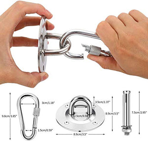 FANDE Gancio per Soffitto,Acciaio Inossidabile 360° Ruote Gancio Appendiabiti,capacità di Carico Fino a 450KG, Yoga, Amaca, Sacco da Boxe (360 ° Rotazione).