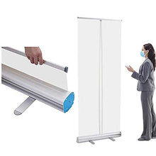 LHDQ 80x200cm Trasparente Libero Roller Protettivo Pull up Banner Cancella Filtro Film e Alluminio Stand, Sneeze Guardia