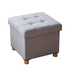 WYJW Sgabello portaoggetti-Sgabello portaoggetti-Poggiapiedi Imbottito Ottomana Sgabello Quadrato Pieghevole Multifunzionale, poggiapiedi portaoggetti Tavolino Imbottito, 38 * 38 * 35 c