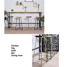 LWW Sgabelli, Sgabelli Retro Sedia da pranzo in legno Designer Kitchen Bar bar di design sgabello in stile industriale,Seatheight45cm