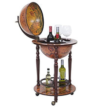 Mini Bar portabottiglie Carrello con Ruote mappamondo HWC-T874 Elegante