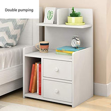 Comodino Bagno Camera Locker Bianco Doppio pompaggio Piccolo Studio Soggiorno Corridoio Addensare di Legno Solido della Famiglia 40X24X60cm FANJIANI