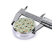 Scatola rotonda per medicina portatile, mini pillole in metallo, dispenser per pillole, borsa da tasca, regalo da viaggio, beagle scatter, menta