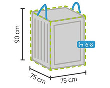 ATLANTIS Outdoor Copertura Protettiva e Borsa Sacca di Protezione per Cuscini per Sedie/Panche da Giardino | Grigio | 75 x 75 x 90 cm | Certificato TÜV Rheinland | Resistente alle Intemperie