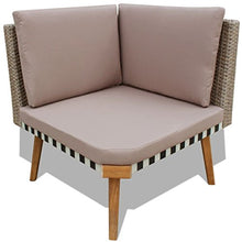 Festnight 13 Pz Set Divano Angolare Moderno con Tavolo Legno e Cuscini da Giardino Esterno in Polirattan,Divano da Giardino in Rattan,Divano da Esterno in Rattan,Divano e Tavolo Esterno