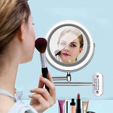 Specchio Specchi di Trucco 10x Montaggio a Parete ingrandimento 10x Dimellente Dimellente LED Light Vanity Bagno 360 ° Girevole
