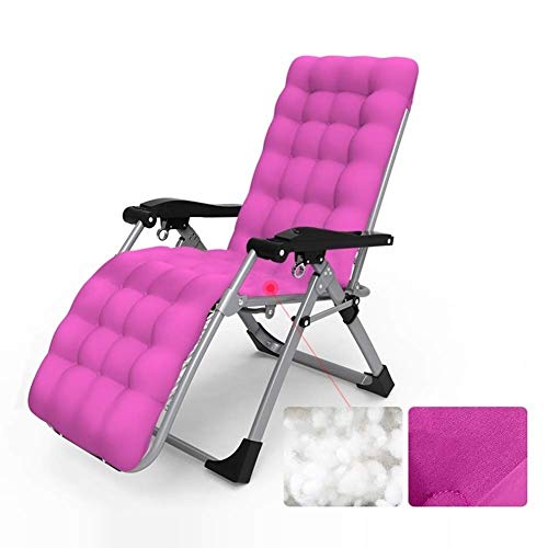 Moolo Zero Sdraio Reclinabile all'Aria Aperta, con Cuscini Comoda Sedia Zero Gravity Sedia Reclinabile Extra Ampia E Regolabile for Piscina da Giardino con Patio Sedia gravità (Color : Purple)