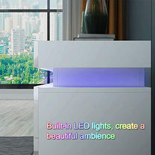 Comodino, Comodino Luminoso A LED Cabinet di Accumulo di Grandi Dimensioni con 2 Cassetti