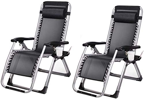 CCLLA Lettino Prendisole Leggero Sedie da Giardino Pieghevoli Set di 2 Sdraio Pieghevoli, Sedia da Giardino per Ufficio Beachning | Sedia a Sdraio Pieghevole Siesta | Heavy Duty Foldingner Beach C