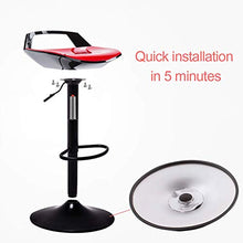 Poltrone Nubao Moderno Bar Sedia Alta Sgabello Girevole Ascensore, ABS Sedile, Cafe, Ricevimento, Bianco, Chassis41cm (Color : Black, Size : Chassis38.5cm)