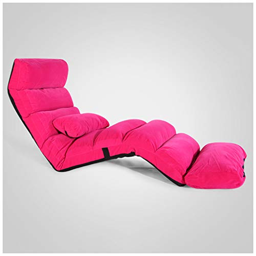 MeiMei Camera da Letto Soggiorno Studio Balcone Finestra Piccola Poltrona reclinabile Singolo Pieghevole Divano Lazy (Color : Rose Red)