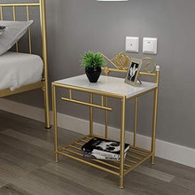 Xinxinchaoshi Comodino Europeo Ferro battuto Comodino personalità Semplice Comodino Camera da Letto Piccola scrivania Governo di immagazzinaggio Creativa Locker Tavolino da Divano (Color : Gold)