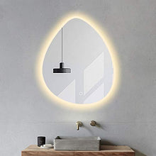 Specchio da bagno touch screen a LED specchio luminoso specchio da bagno a parete specchio irregolare supporta la personalizzazione, luce tricolore + oscuramento continuo + disappannamento + specchi