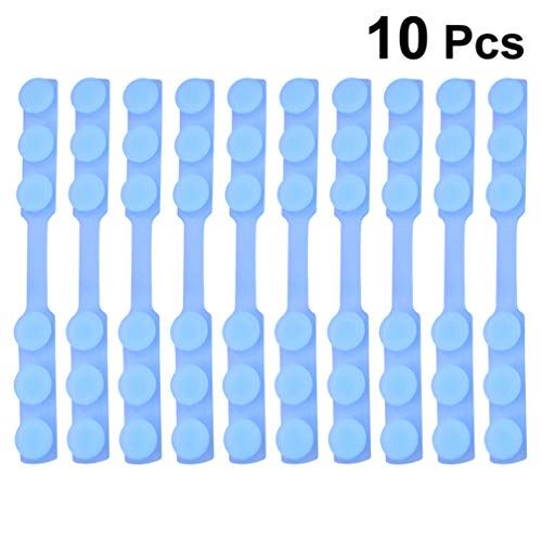 MILISTEN Presa per Orecchio Gancio di Estensione Regolabile Copricapo Fibbia Ad Anello Antiscivolo Copri Bocca Corde per Orecchie per Alleviare Il Dolore alle Orecchie Uso Quotidiano 10 Pezzi Blu