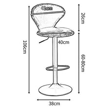 Sgabello Da Bar Con Sollevamento Sgabello Da Bar Girevole A 360 Gradi Con Cuscino Rotondo Spesso E Pedali, Per Sgabelli Alti Da Bancone Della Cucina Di Casa, Carico 150 Kg (6 Colori)(Color:Marrone)