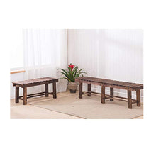 Panchine da parco in legno massello, sgabelli lunghi da esterno, panchine da balcone ispessite e allargate, panchine da cortile anticorrosive e resistenti al sole, per giardino / veranda / balcone