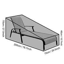 CYWEB Copertura per Sedia a Sdraio Impermeabile Telo Protettivo per Lettino Prendisole da Giardino Esterno Tessuto 420D Oxford, 200x75x40/70cm