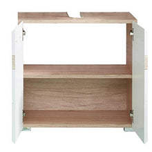 trendteam smart living Mobili, Legno, Marrone (Sanremo Chiaro)/Bianco, 60 x 56 x 34 cm