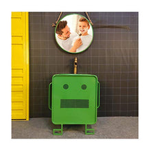 ZTGL Mobile da Bagno con Lavabo Combinato, Set di Lavabo Stile Industriale per Bambini, Design a Forma di Cartone Animato, 56x46x60 cm,Verde,with Mirror