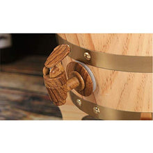 HWhome Verticale Botti di Rovere per Vino Rosso Secchio di Invecchiamento 5L, Distributore di Botti di Whisky con Supporto per Conservare I Tuoi Liquori di Birra di Whisky di Vino Preferiti