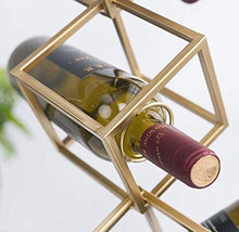 FAGavin Cremagliera del Vino Modello Stanza d'oro di Fascia Alta Modello Creativo Ornamenti in Ferro Battuto Multi-Strato Cremagliera del Vino UVA Soggiorno Vino Cremagliera Vino