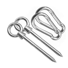 Amaca Ganci Insieme del Gancio di Sedie Ganci Heavy Duty in Acciaio Inox per I Set in Legno Altalena con Pneumatico Girevole Sedile Trapeze Yoga Argento