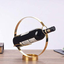 LHQ-HQ Semplice Rotonda Metallo Ferro Wine Rack Soggiorno casa Creativo Decorazione Display Decorazione Domestica 24.5x9.5x26.5cm
