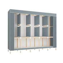 JJZXT Staccabile Armadio Steel Frame Addensare Bold Doppio Pieghevole Completa Hanging Tessuto Semplice Bagagli Economia Cloth Armadio