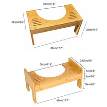 OUKANING Sgabello WC Regolabile in Altezza, Sgabello WC in Legno, vasino Tozzo, Gradino WC 45 x 25 x 22,5 cm