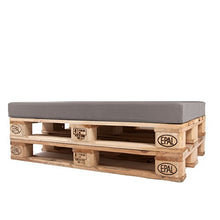 Arketicom Cuscino per Pallet Seduta Divano per Giardini ed Esterni Idrorepellente Sfoderabile 003 Grigio Beige 120x80 x10