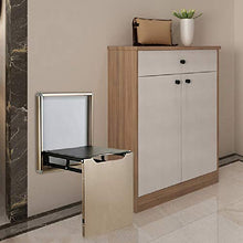 Sedia pieghevole Ingresso domestico Sedia pieghevole Sostituzione scarpe Sedia pieghevole Sgabello per scarpe invisibile pieghevole a parete Sgabello per doccia da bagno Materiale in alluminio