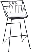 LWW Sgabelli, poggiapiedi Cuscino da pranzo Sedia per la casa Chair Nordic Ferro battuto moderna Minimalista casual Metallo Oro Bar Sgabelli Bistro Cafe Tempo libero,Nero,SeatHeight65cm