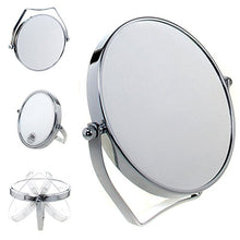 TUKA Specchio Cosmetico 10X Ingranditori, ø15,3 cm Doppia Faccia Specchi da Trucco Specchio da Tavolo cromato, 6" Specchio borsa per casa o viaggio, Specchio Bagno per Trucco e Rasatura, TKD3102-10x