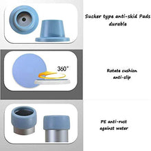 Sgabello per Doccia da Bagno Girevole Rotondo Regolabile in Altezza, Sedile Doccia Girevole Tappetini Antiscivolo Max.136 kg 0101