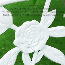 GaoF Panchina da Giardino con Patio da 39 Pollici Panca Doppia con Rosa in Metallo per Esterni, Sedia con Schienale per terrazza sul Parco, Sedile da Esterno in Alluminio pressofuso con Rivestimento