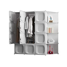 Coffee table FHW Armadio Installazione Semplice plastica Bagagli Combinazione della Stanza Armadio Governo di immagazzinaggio (2 Stili) Guardaroba (Size : 147x47x147cm)