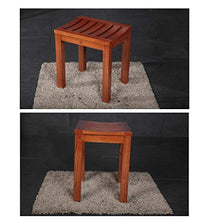 MGMDIAN Sgabello per Bagno Sgabello in Legno massello | panchina Sgabello Quadrato Sgabello da Bagno | Sgabello da Doccia Impermeabile Antiscivolo Accessori da Bagno (Color : B)